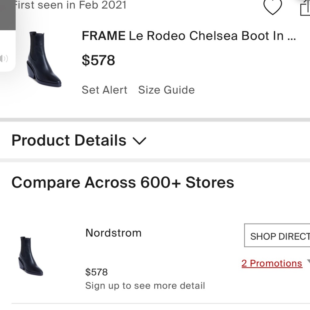 Frame Denim Black Leather Pointed Ankle Boots - Picture 4 of 9